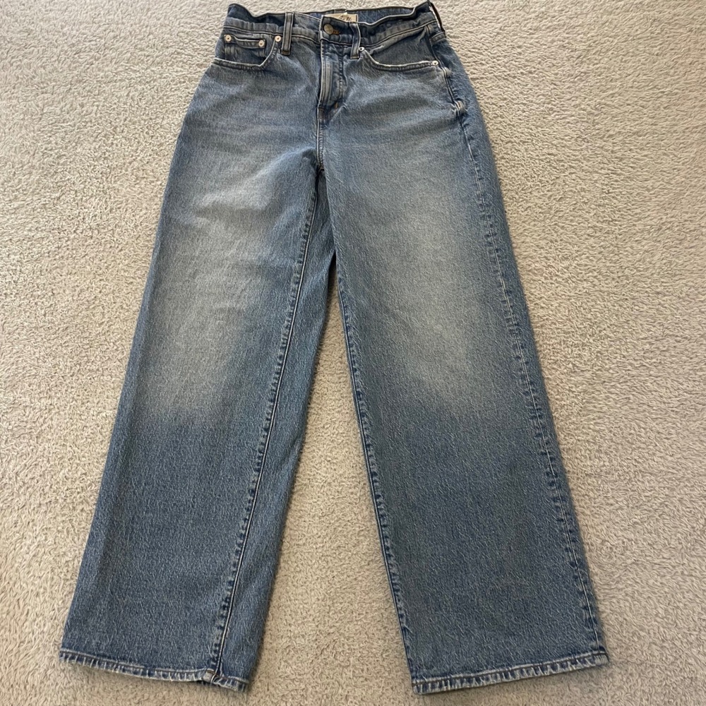 Madewell The Perfect Vintage Wide Leg Jean Womens 26x29 Blue High Rise NR475
